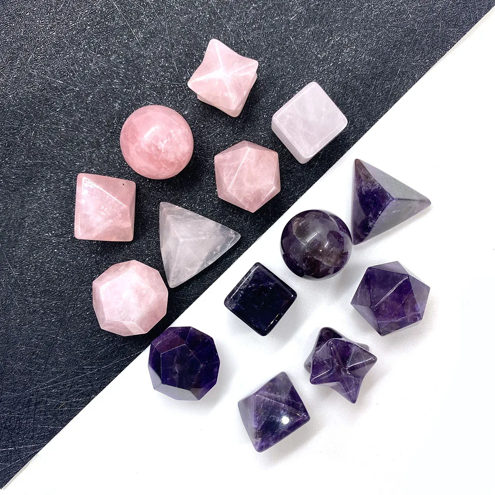 

7 шт./компл. аметист белый кристалл камень «Reiki» гадание камни целебные Кристаллы Камень, реики лечебный набор энергетический камень размер ...