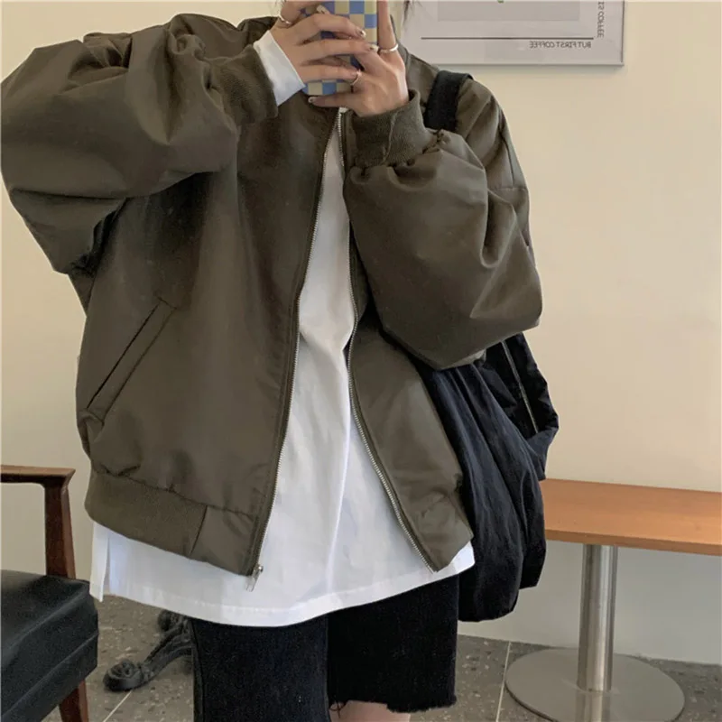 Повседневная бейсбольная униформа в стиле Харадзюку новая куртка-бомбер для