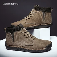 golden sapling classics men boots retro leather winter shoes fashion outdoor trekking man boot military casual male formal shoe