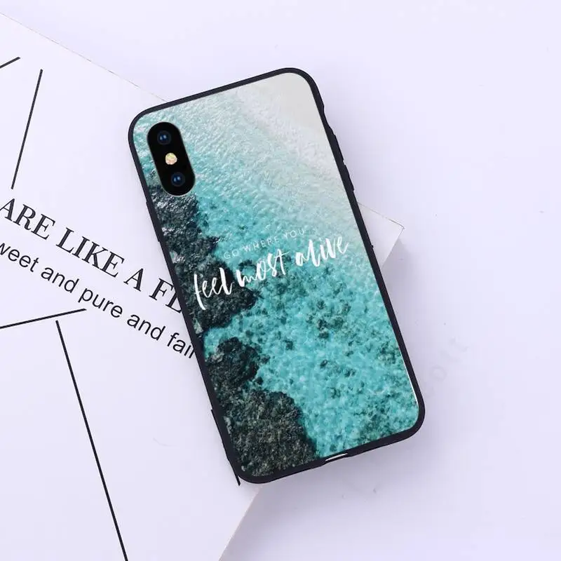 

Travel mountain sea beach quotes Phone Case for iPhone 11 12 pro XS MAX 8 7 6 6S Plus X 5S SE 2020 XR