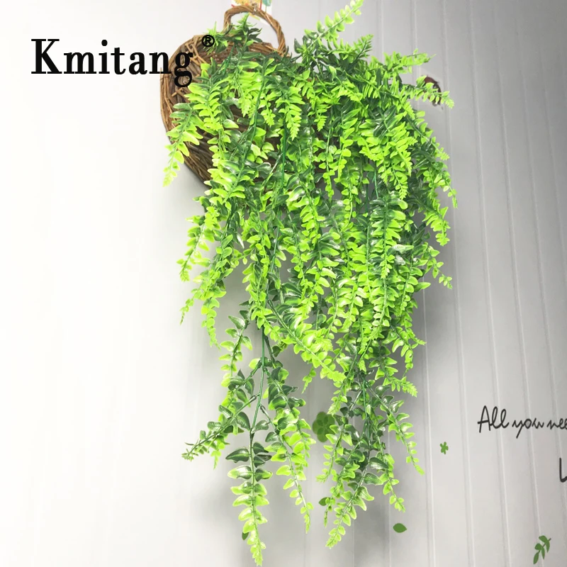 

80cm 5pcs Tropical Rattan Artificial Vines Fake Plants Wall Hanging Rattan Plastic Tree Leaves Green Ivy For Home Garden Decor