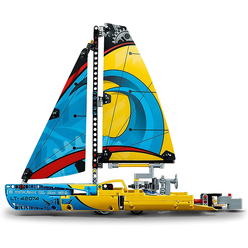 

369Pcs 10823 42074 20074 Canvas boats Racing Yacht Set Building Blocks Cruise Ship Bricks Educational toys for children