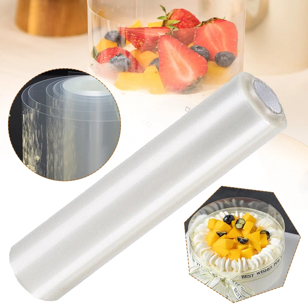 

Cake Collar 6/8/10/12cm Transparent Cake Sheet DIY Baking Surrounding Edge Decoration Roll for Cake Mousse Chocolate Cake Tools