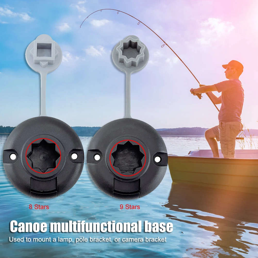 

Universal Kayak Rod Holder Mount Base with Screws Multifunctional Boat Canoe Fishing Rod Fix Pole Bracket Accessories