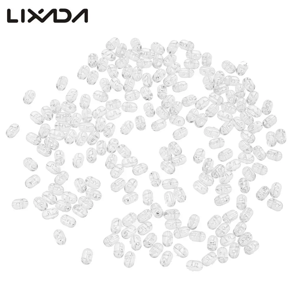 

100/200 PCS/lot Fishing Beads Transparent Double Cross Hole Beads Hard Clear Beads Sets Fishing Lures Hard Lures