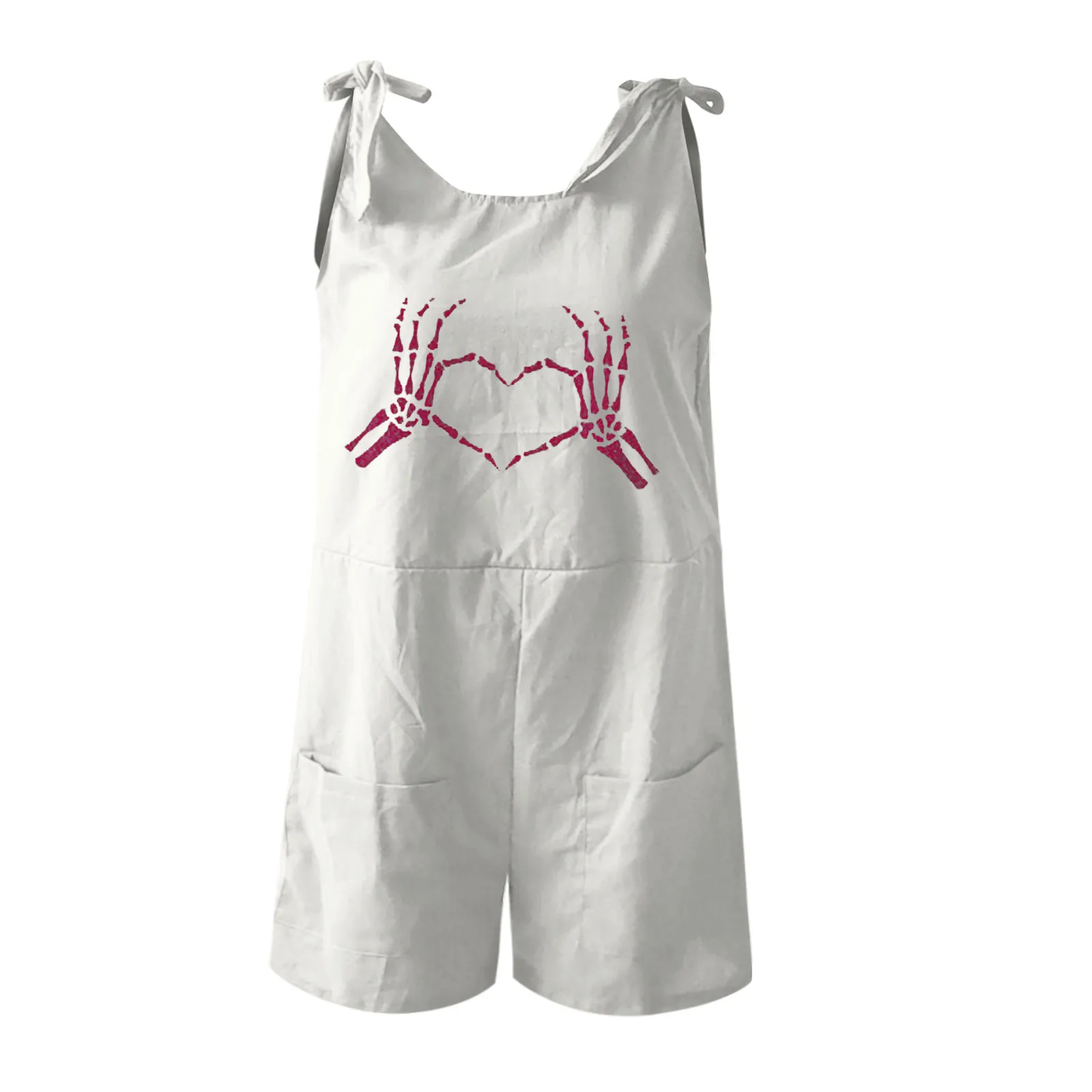 

Women Boho Sexy Casual Pocket Sleeveless Ladies O-Neck Short Jumpsuit Bodysuit Women Playsuit Rompers Womens Jumpsuit