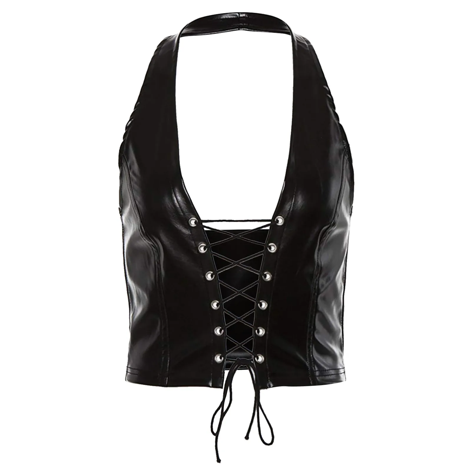 Lingerie Femme Sexy Leather Underwear Sleepwear For Women Sex Set Bra Strapped Jacket Artificial Трусы | Женская одежда