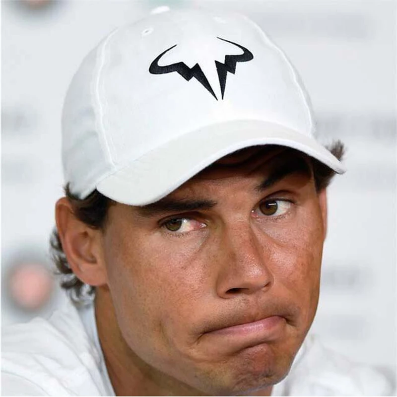 

100% Cotton Rafael Nadal Baseball Cap Hip Hop Summer Cotton Tennis Player Dad Hat Cap Embroidery Outdoor Sports Hat Gorras Hat