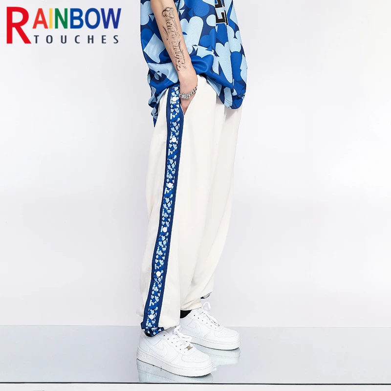 

Rainbowtouches Fashion Classic Brand Men's Cargo Pants Casual Purple Trousers Loose High Street Style Overalls Superior Quality