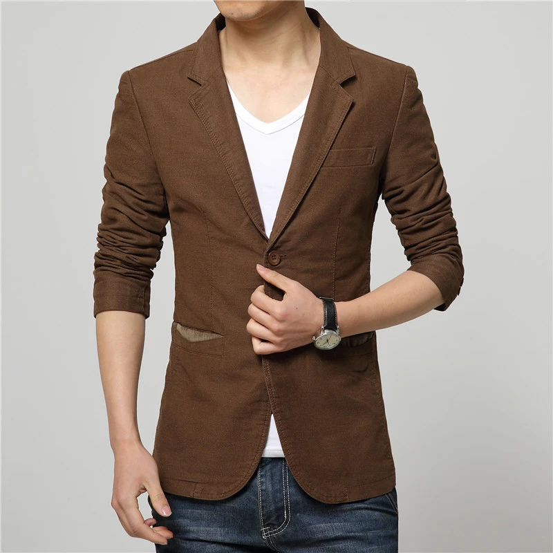 

New arrival super deal Suits Coats For Men Casual Slim two single button Jacket Blazer blazers Free Shipping