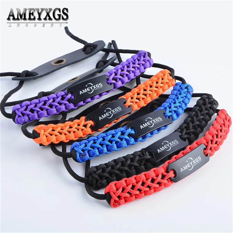 

1pc Compound Bow Wrist Strap Adjustable Braided Wrist Sling Archery Bow Protector Cord for Outdoor Hunting Shooting AMEYXGS
