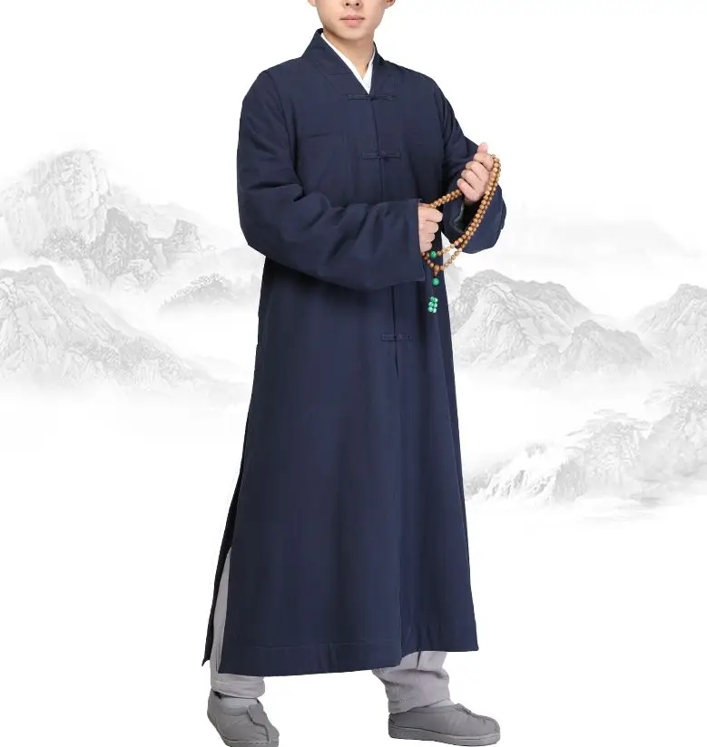 Зимняя теплая безрукавка унисекс из высококачественного хлопка в стиле кунг-фу