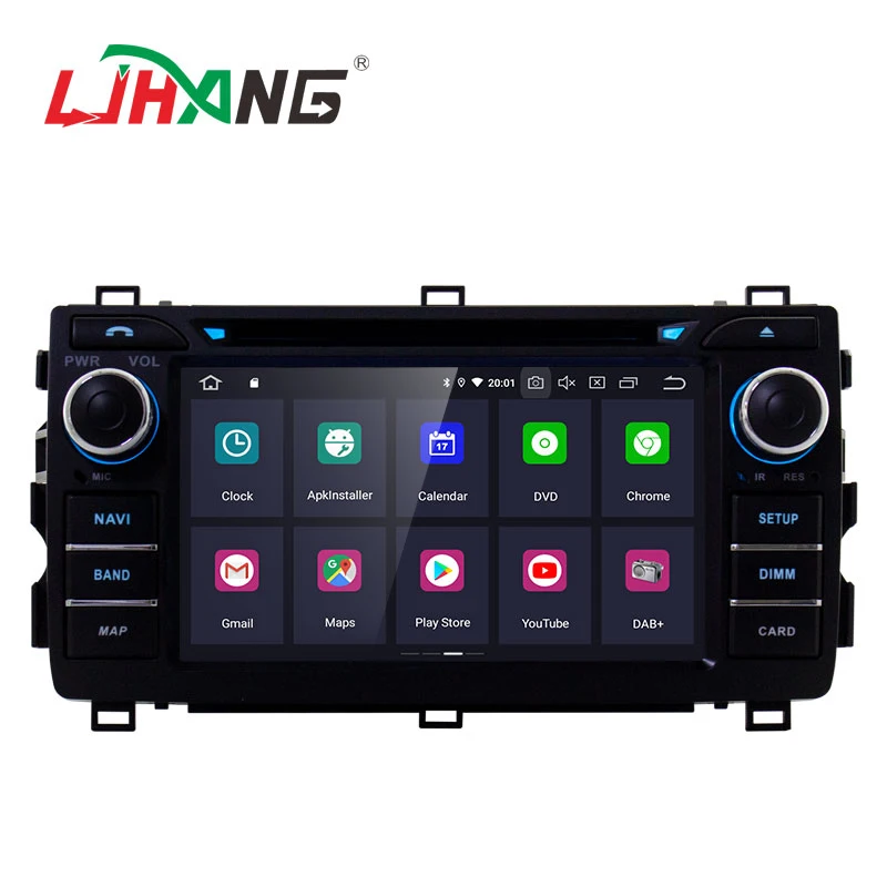 LJHANG 2 Din Android 10 автомобильный dvd-плеер для Toyota Auris 2013 2014 2015 WIFI Автомобильный