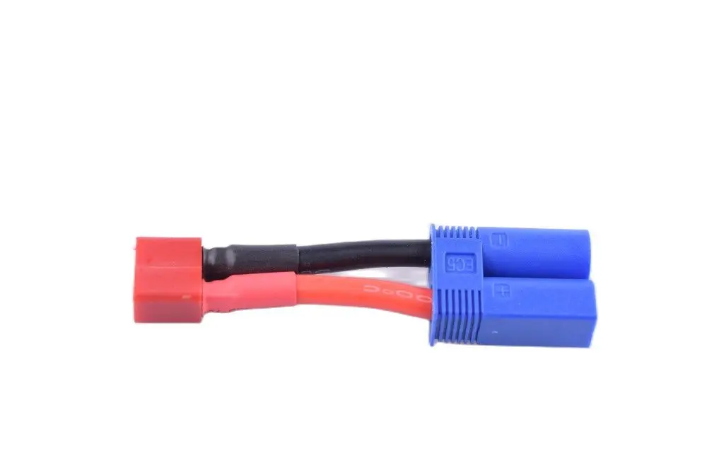 2 шт. папа EC5 к гнезду Т-образный штекер/Deans адаптер батареи 14awg RC кабель для зарядки