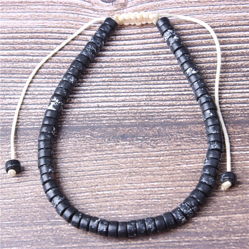 

Lanli 2x4mm Fashion Gray snowflake Natural Stone Loose Beads Spacer Round Beads Diy Bracelet Necklace Earrings Accessories