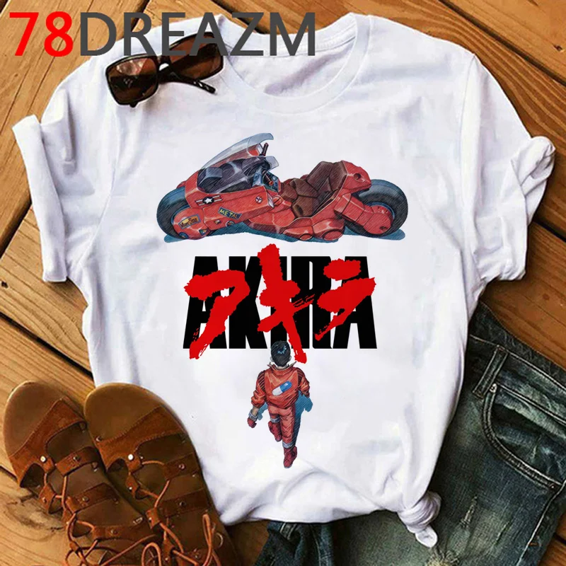 Футболка мужская с японским аниме Akira забавная мультяшная футболка в стиле