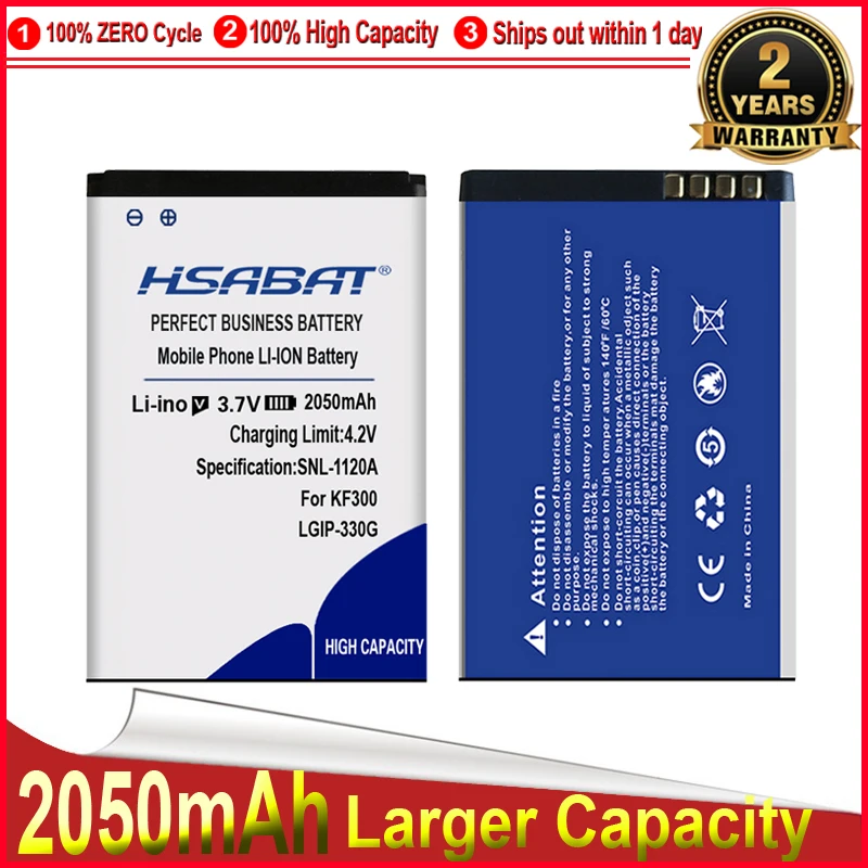 Аккумулятор HSABAT для LG GM210 KF240 KF245 KF300 KF305 KF330 KM380 2050 мАч | Мобильные телефоны и