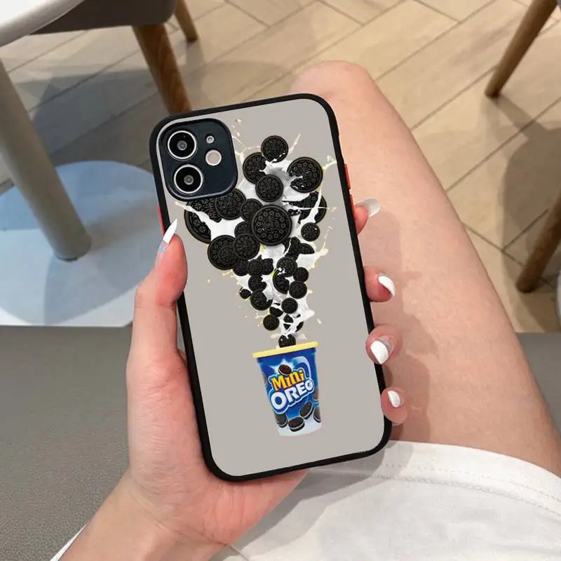 

Milk Chocolate Biscuit Phone Case Matte Bumper For iphone12 11 Pro Max X XS Max XR 7 8 Plus 12mini Translucent Cover