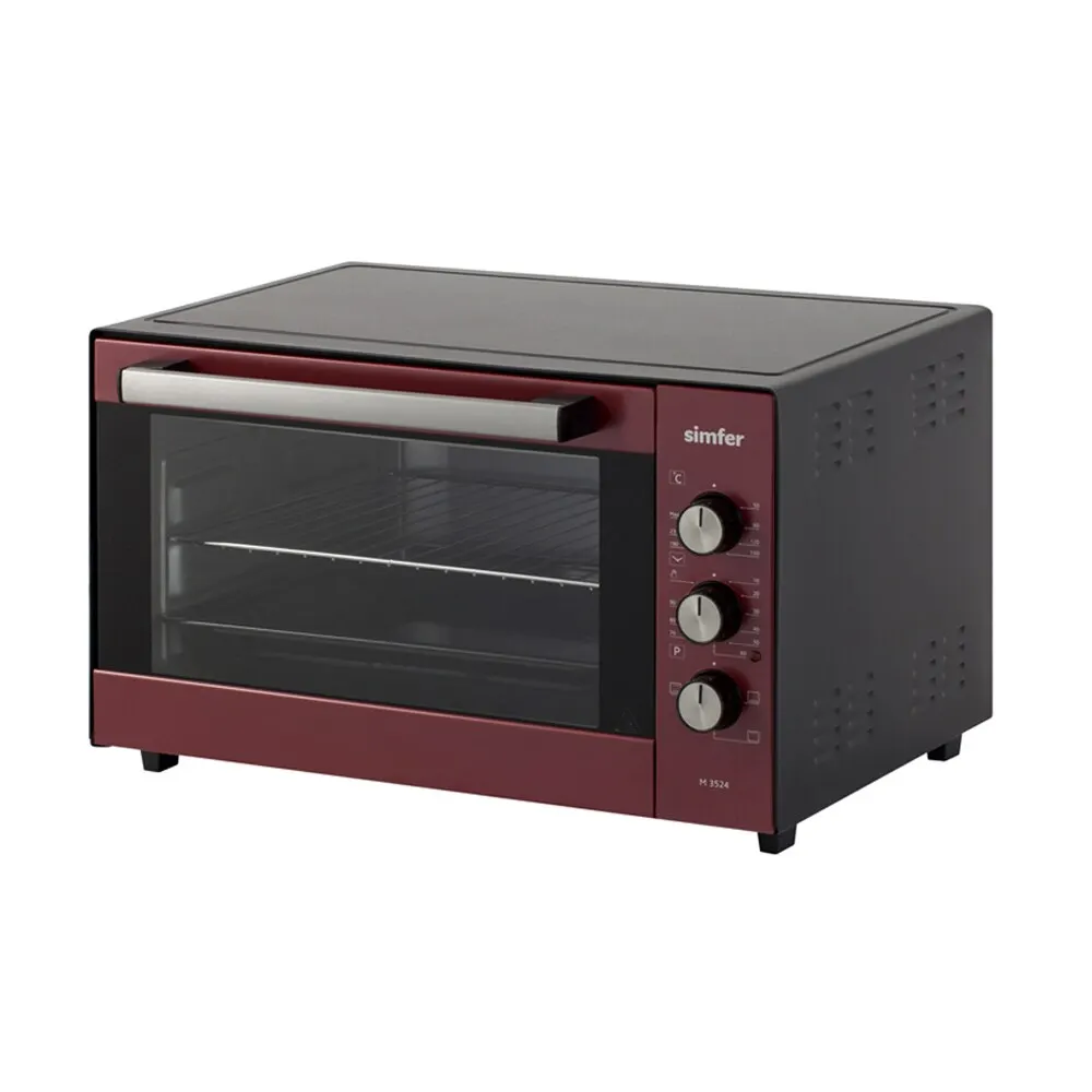 Мини-печь электрическая Simfer M3524 35л 3 режима нижний нагрев верхний ниж.+верх. 1300 Вт |