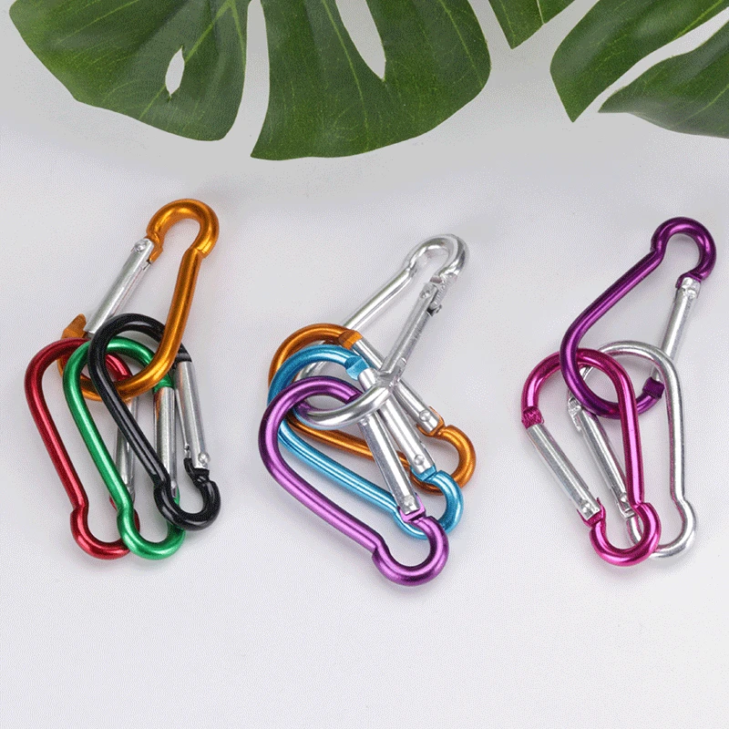 20PCS Aluminum Carabiner Key Chain Clip Outdoor Camping Keyring Snap Hook Water Bottle Buckle Travel Climbing Accessories NEW | Спорт и