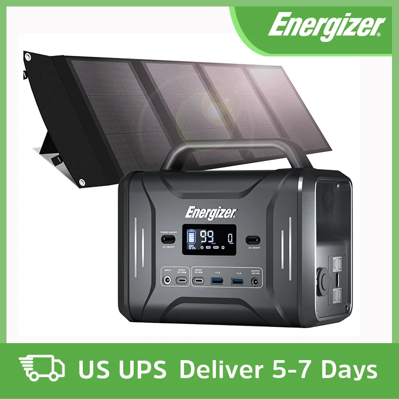 

Energizer Portable Power Station 300W/320Wh Solar Generator with 100W Foldable Solar Pannel for Camping/Indoor/Outdoor/RV/VAN