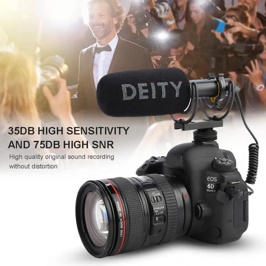 Aputure Deity V-Mic D3 конденсаторный микрофон профессиональная студийная камера Микрофон с 3,5 мм аудио интерфейсом беспроводной микрофон