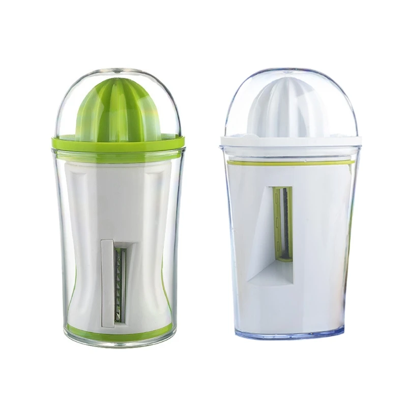 

2 in 1 Vegetable Spiral Slicer Lemon Squeezer Hand Held Spiralizer Vegetable Complete Bundle Juicer Vegetable Cutter