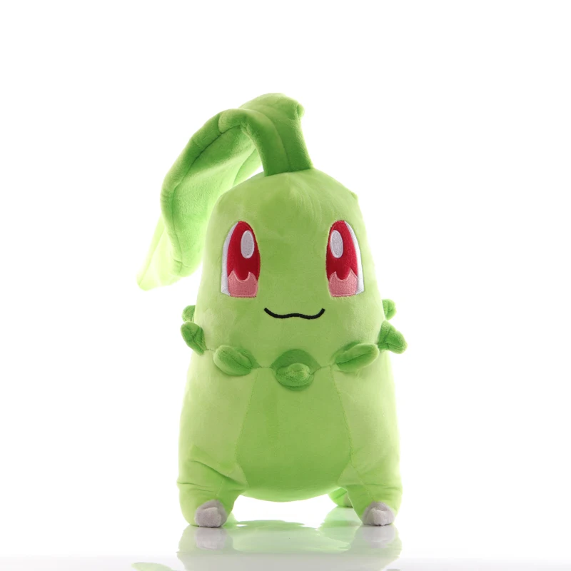 Большой размер 35 см TAKARA TOMY Pokemon Chikorita Плюшевые игрушки Мягкие животные куклы