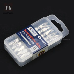 10 шт.лот, Высококачественные магнитные насадки Phillips PH2 с двойным шестигранным хвостовиком 65 мм для электрической отвертки SL6