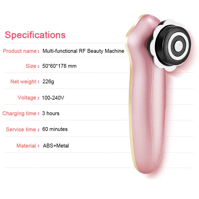 Горячая многофункциональная RF Beauty Machine Color Ingenum холодное применение питание