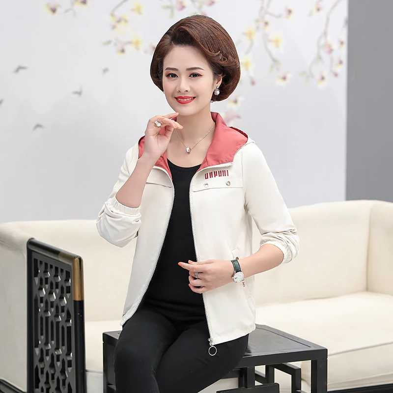 

New women's pring autumn clothing slim coats female jacket coat Large size Hooded Ladies coats
