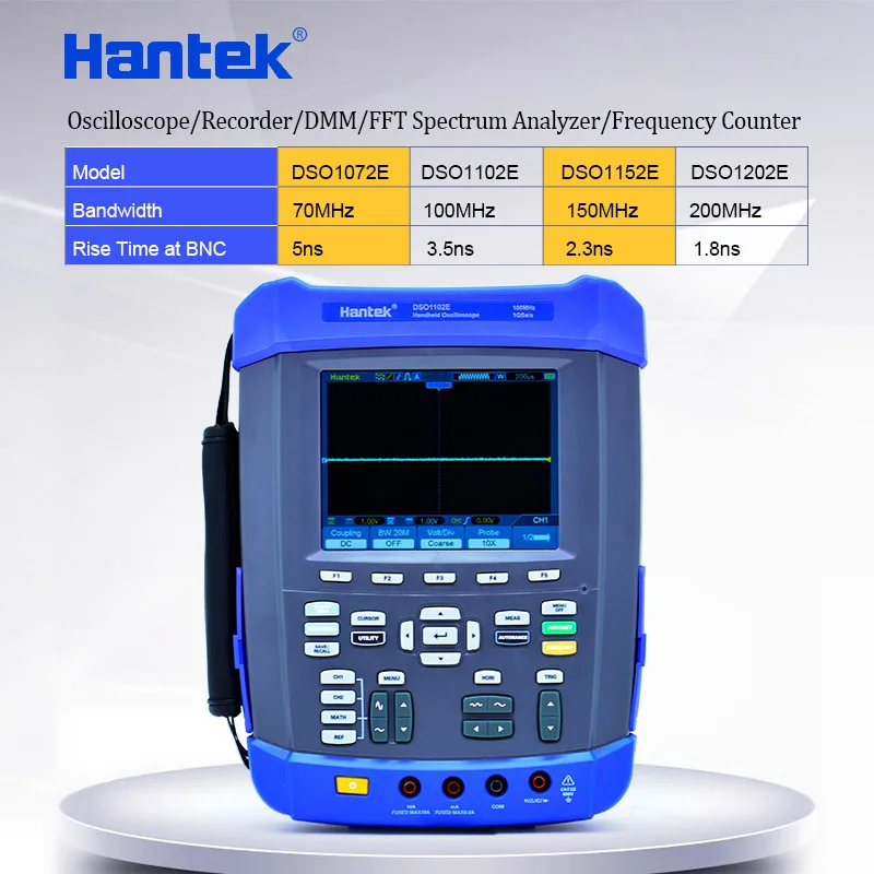 Цифровой осциллограф Hantek/рекордер/мультиметр/анализатор спектра FFT/счетчик