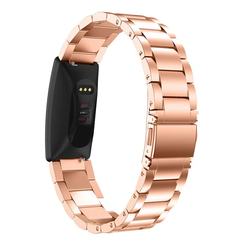 Розовое золото Essidi для Fitbit inspire HR Браслет ремешок из нержавеющей стали смарт-Браслет замена для Fitbit inspire HR - Цвет: Розовое золото