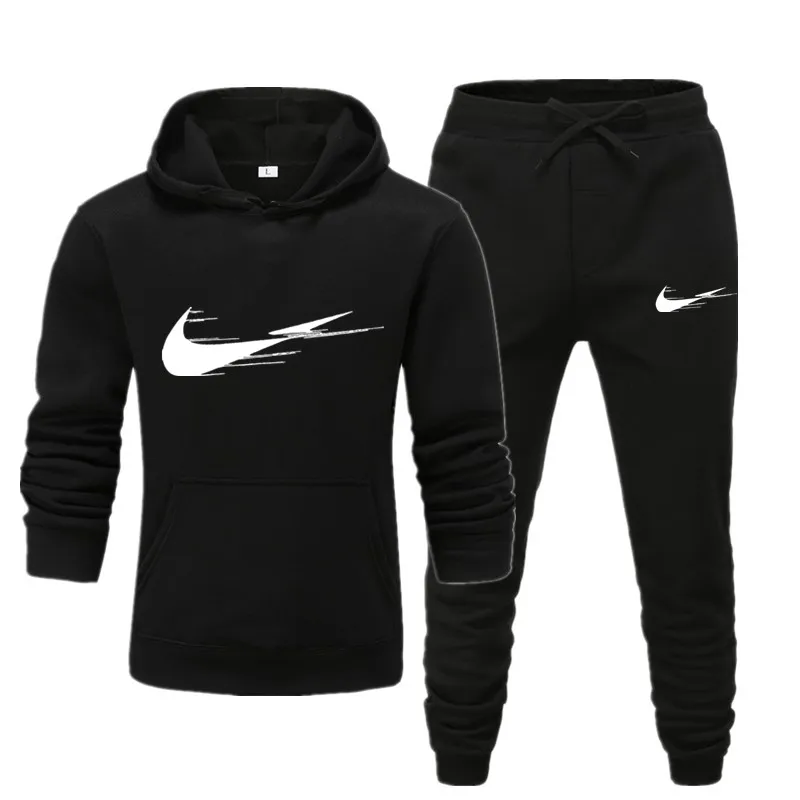 

2021 new autumn brand men's suit 2-piece sportswear hoodie + pants Harajuku sports suit casual men/women pullover sweatshirt