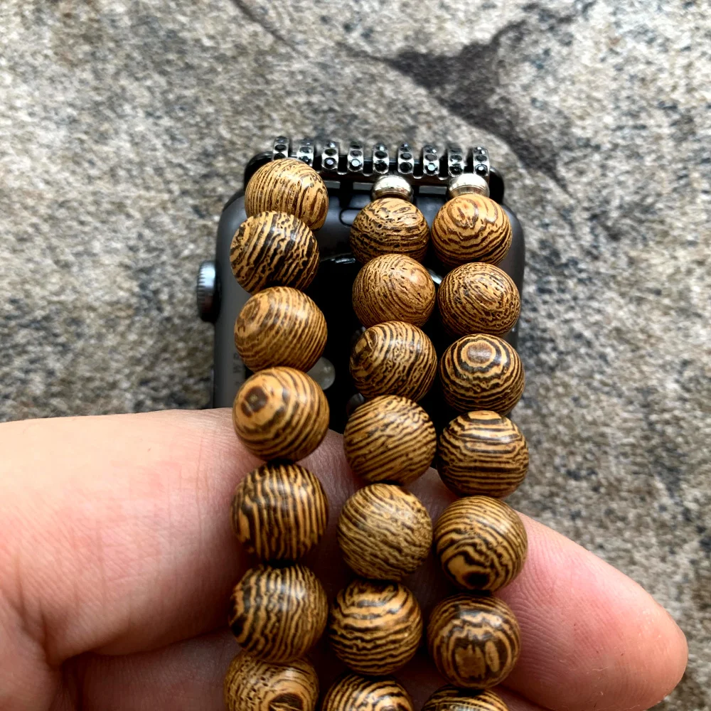 Бусины из бамбука Woode для Apple Watch 38 мм 40 42 44 41 45 | Наручные часы