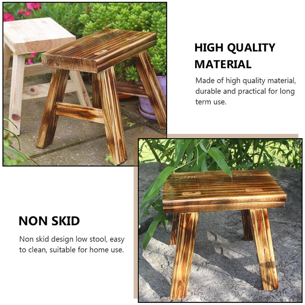 

1Pc Wooden Stool Household Kid Stool Dancing Stool Home Footstool (Coffee)