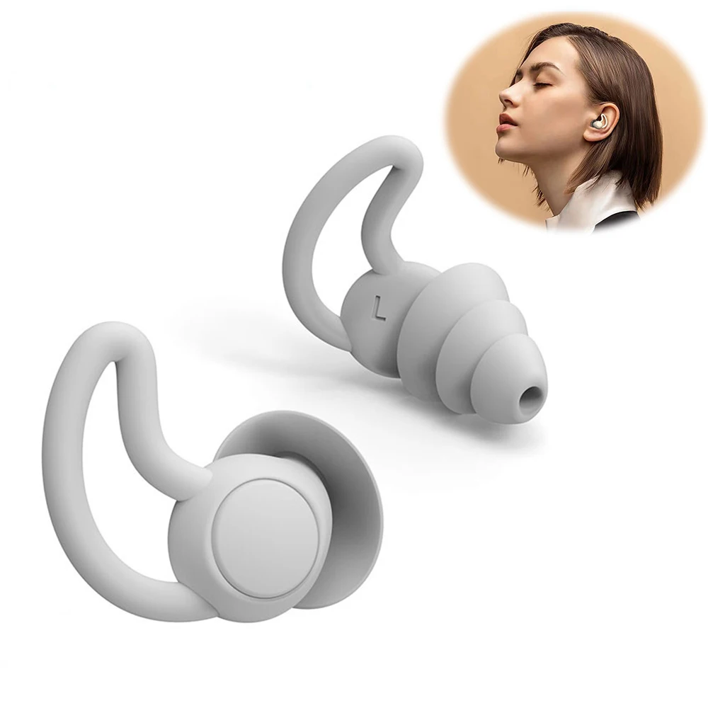 

Ear Plugs Sleep Silicone Gray Soundproof Tapones Oido Ruido Noise Reduction For Earplug Soft Foam Sleeping Earplugs