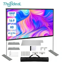 100 120 inch foldable portable hd 2k 4k projector screen with stand 100inch movie video projection screen indoor outdoor curtain