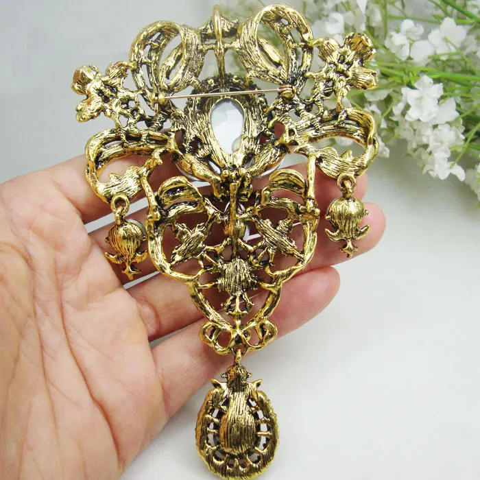 Винтажная Женская Брошь в виде цветка 5 12 дюйма|brooch ring|crystal chandelier table lampcrystal rhinestone