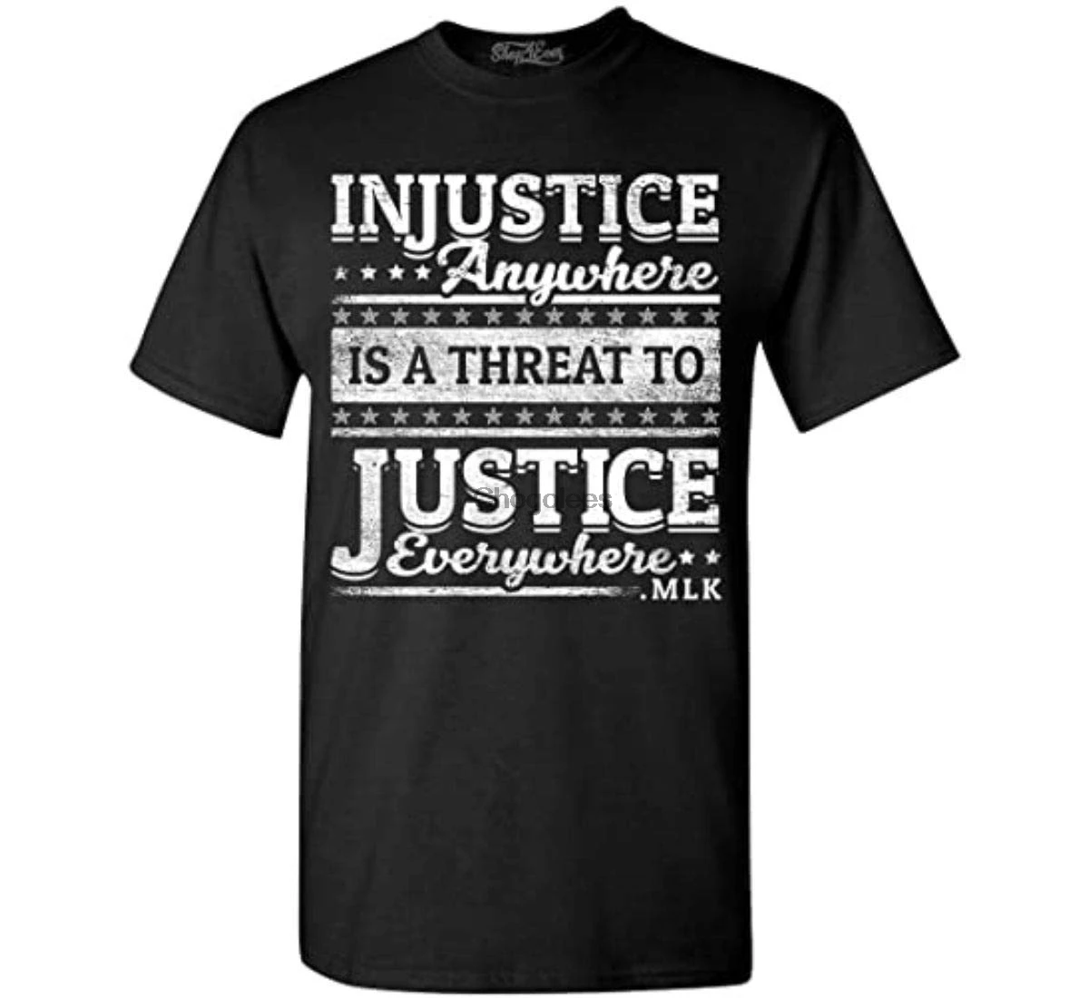 Футболка с изображением несправедливости в любом месте создает угрозу для