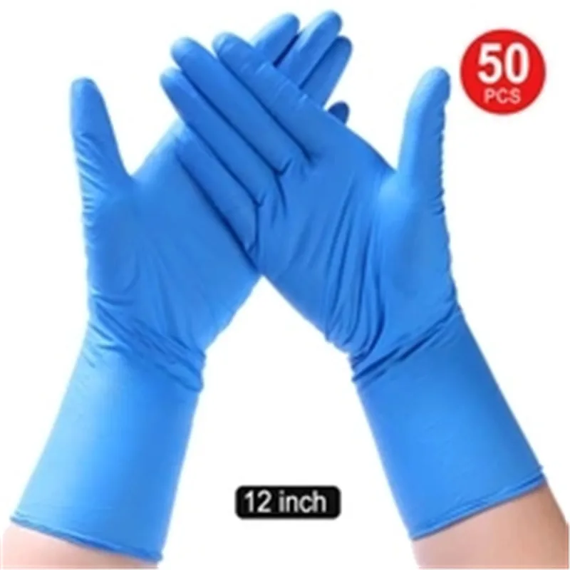 

New 100pcs/pack Disposable Black Nitrile Gloves gant chirurgical Waterproof Exam Gloves Ambidextrous House Tattoo Gloves M/L/XL
