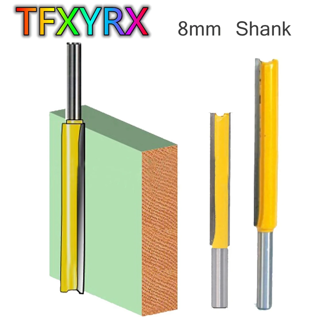 

1pc 8mm Shank Extra Long Straight Router Bit Wood Milling Cutter Woodworking Tools CNC Trimming Knife