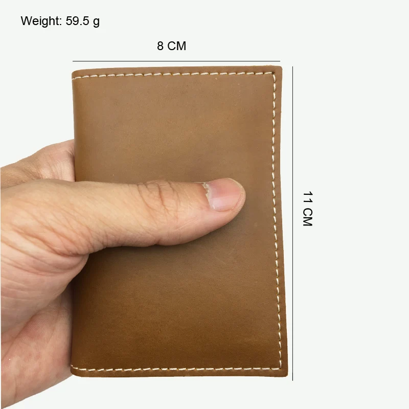 Короткий кошелек из натуральной кожи для мужчин однотонный мужской бумажник