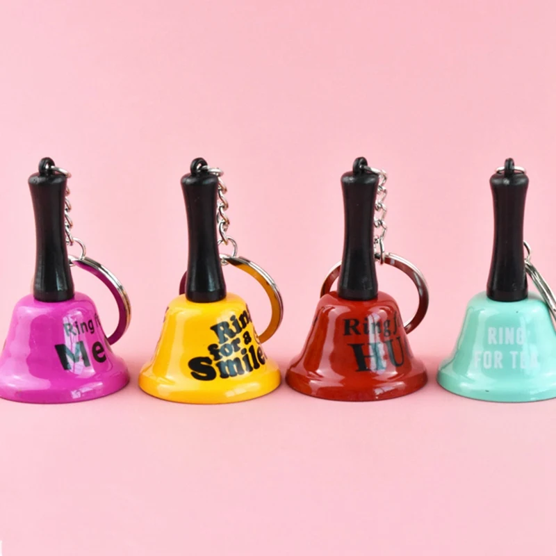 

Pet Training Handheld Bell With Keychain ABS Call Ringing For Potty Alarm Service Dinner Bell