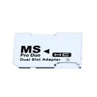 Белый двойной слот Micro для SD SDHC TF для карт памяти MS Card Pro Duo Reader Адаптерный набор карт двойная белая карта для PSP Card