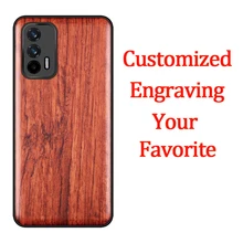 Elewood For OPPO Phone Customized Engrave Picture Wood Case Luxury Soft-Edge Cover Wooden Accessories Thin Shell Protective Hull