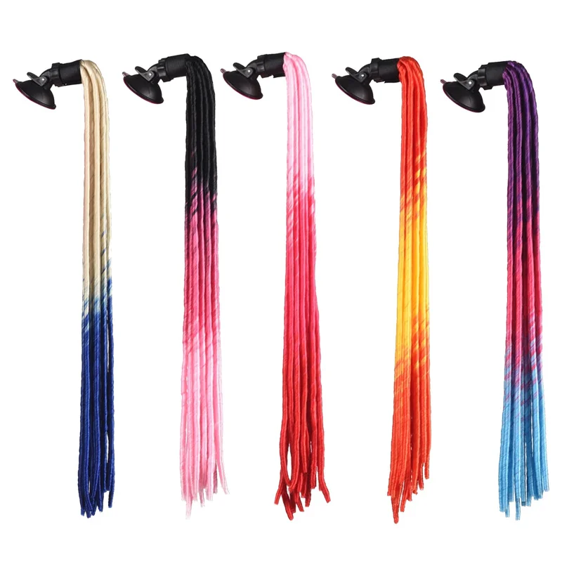 

60cm Motorcycle Helmet Dreadlocks Women Helmet Dreadlocks Ponytail Braid Motocross Bicycle Helmet Punk Hair Decoration Moto Part