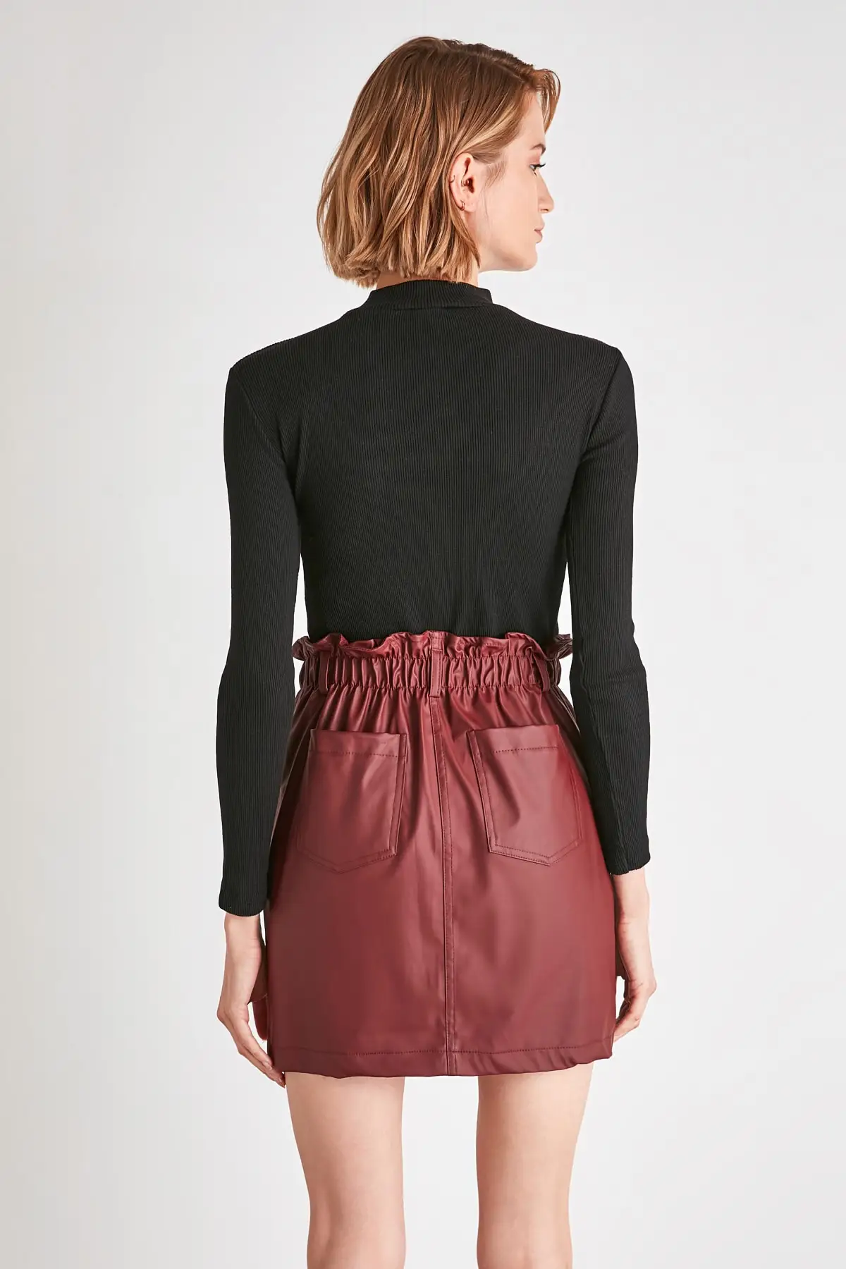 

Trendyol Leather Look Skirt TWOAW21ET0088
