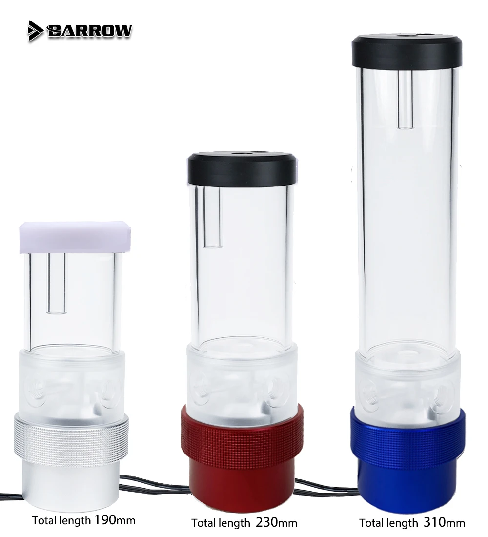 barrow d5 pwm pump 18w maximum flow lift 4 meters 1260lh d5 combo pump reservoir length 190mm 230mm 310mm coolant tank free global shipping