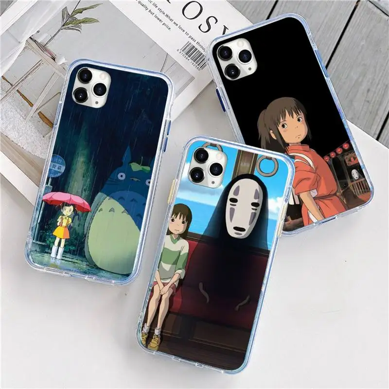 

Japan cartoon Totoro Spirited Away Phone Case For iphone 12 5 5s 5c se 6 6s 7 8 plus x xs xr 11 pro max mini